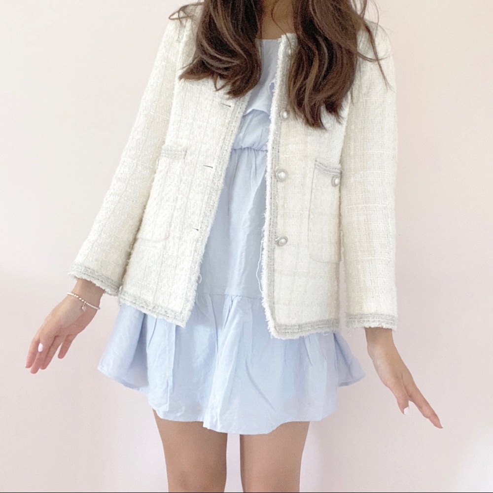 F21 Baby Blue Ruffle Dress